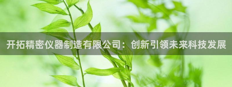 天宏娱乐团队：开拓精密仪器制造有限公司：创新引领未来科技发展