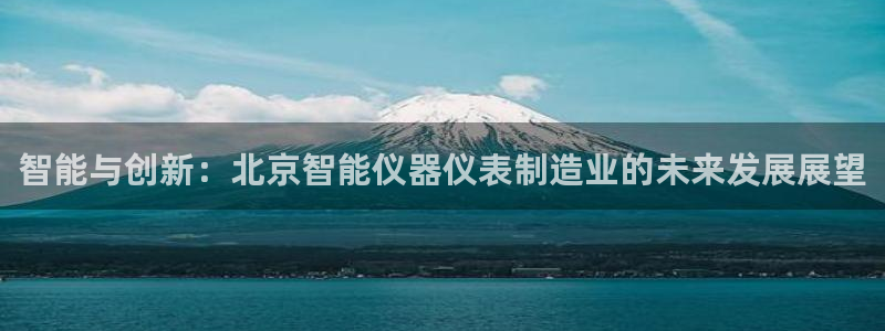 天宏娱乐3：智能与创新：北京智能仪器仪表制造业的未来发展展望