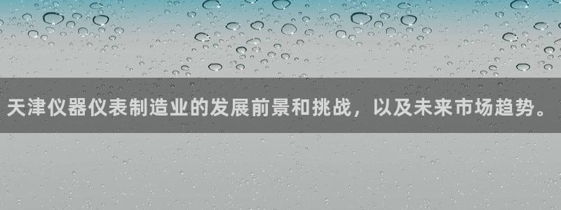 宏天广场娱乐：天津仪器仪表制造业的发展前景和挑战，以及未来市